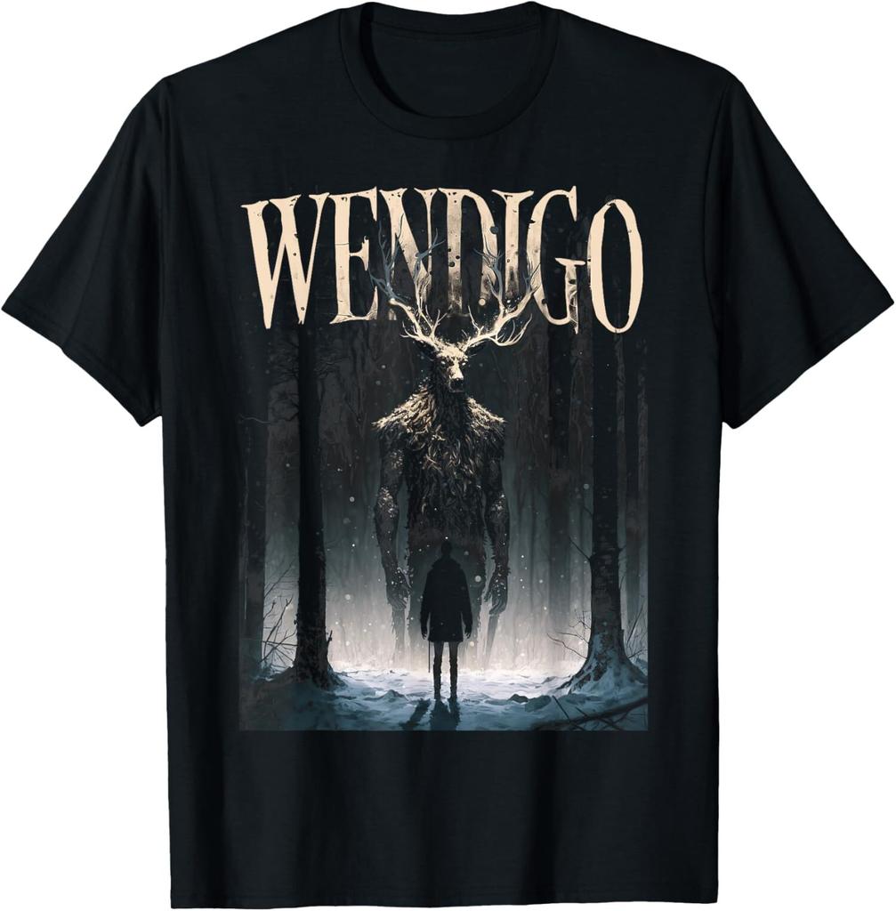 Men's Cotton T-Shirt, Quick Dry Breathable, Summer Casual Wear LIMITED Cryptid Wendigo - Ghost Of The Forest Graphic T-Shirt,Unisex,gift,Top