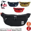 Bag Recycle Small Waist Pouch Red [Chums] Men's