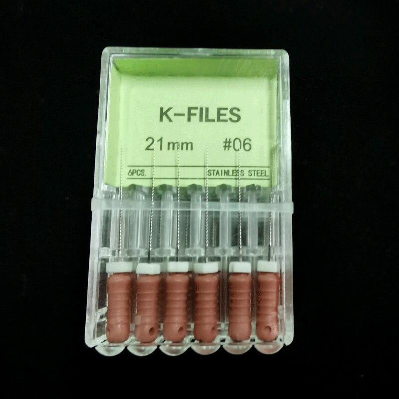 5 коробок стоматологических инструментов, эндодонтические инструменты для корневых каналов, H-файл, 21 мм, K, 21 мм, эндодонтические инструменты из нержавеющей стали, стоматологическая стоматология, одонтология