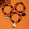 Halloween Beaded Bracelets Set For Women Pumpkin Spider Ghost Skeleton Multi-layer Stacked Bracelet All Saints' Day Jewelry Gift