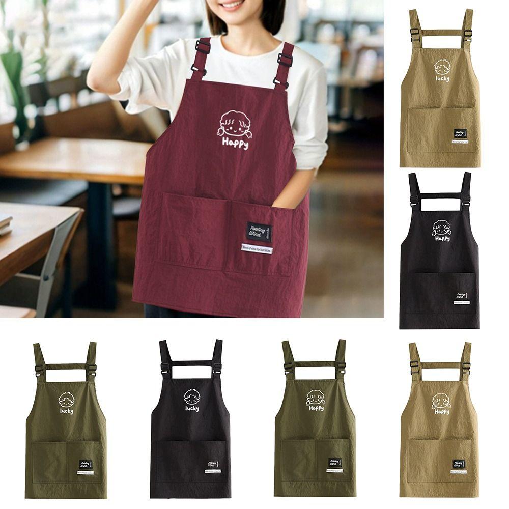 Waterproof Kitch Apron Cartoon Cooking Smock Portable Chef Apron for Home Kitchen