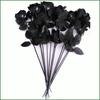 10 шт./компл., искусственный букет черных роз, домашний Хэллоуин, имитация черной розы, искусственный цветок, свадебный пар