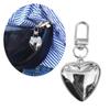 Love Heart Pendant Keychain Stylish Keyring for Women Girls Fashionable Bag Charm Elegant Purse Backpack Accessory