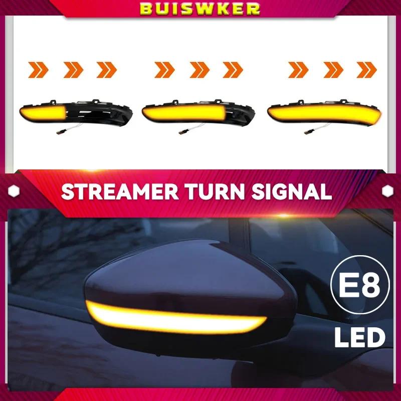 For Peugeot 208 2008 For Citroen C3 C4 2PCS Dynamic LED Side Mirror Blinker Lights Sequential Turn Signal Indicator Lamps