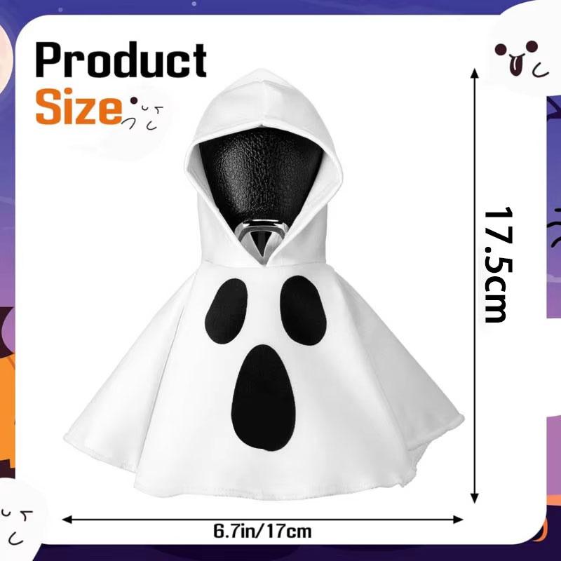 Halloween Car Gear Shift Mini Ghost Hoodie Decoration Fits Manual Transmission Car Car Shift Lever Automobile Interior Decor