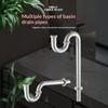 Stainless Steel Drain Pipe For Washbasins, U-Shaped Odor-Proof Basins, Wall-Mounted P-Bends, S-Bends