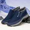 Зимние мужские ботинки на платформе, нескользящие, водонепроницаемые, короткие ботинки для мужчин, теплые, с толстым мехом, рабочие ботинки, мужские ботильоны
