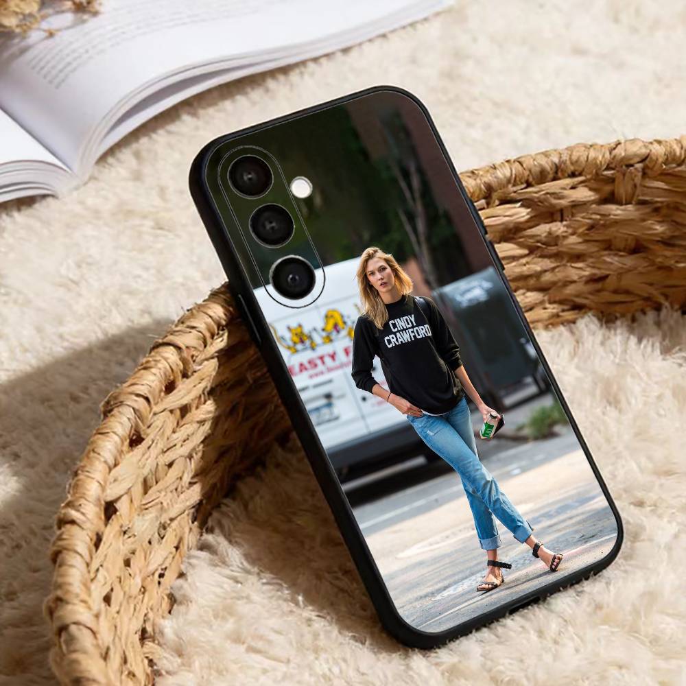 Иконка благотворительности Шарм K-Карли Клосс Чехол для телефона Samsung Galaxy A13,21s,22,31,32,52,53,71,72,73, Мягкий черный чехол