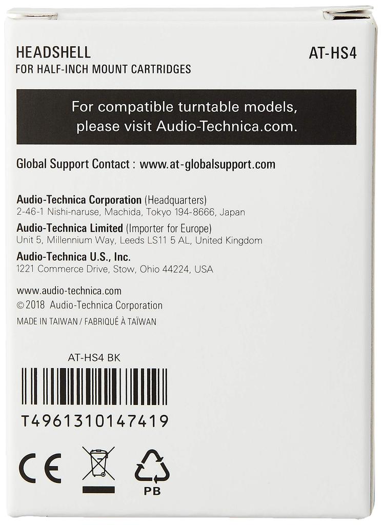 Универсальная головка проигрывателя Audio Technica, черный цвет Audio-Technica AT-HS4