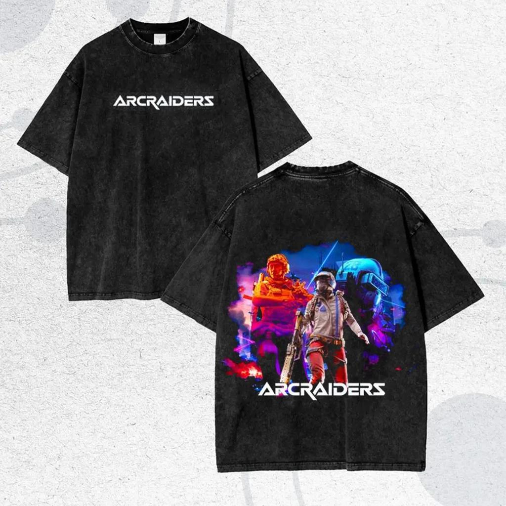 Футболка ARC Raiders Футболка для унисекс и женщин Футболка унисекс Роскошная стираная футболка Модная популярная Высококачественные топы