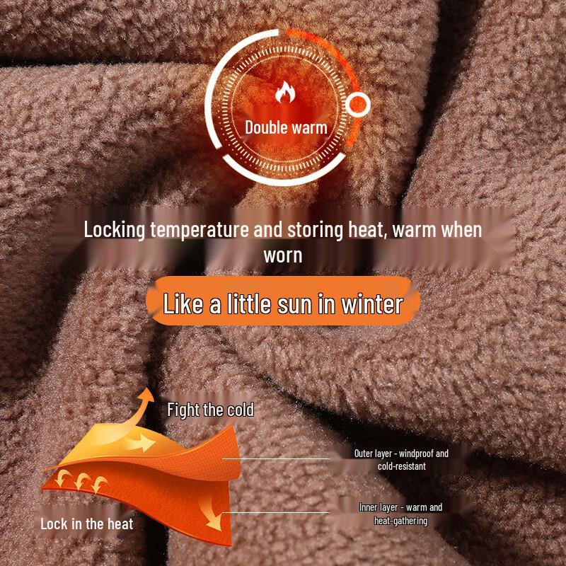 LangSha Women's Thermal Chenille Wide-Leg Faux Denim Pants