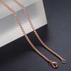 Simple 2mm/3mm Women Round Box Chain Necklaces For Women Men Stainless Steel Never Fade Rose Gold