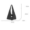 Women Casual Crossbody Bag Double Sided Polka Dots Large Capacity Lightweight Shoulder Dumpling Bag for Commuting Travel Sports
