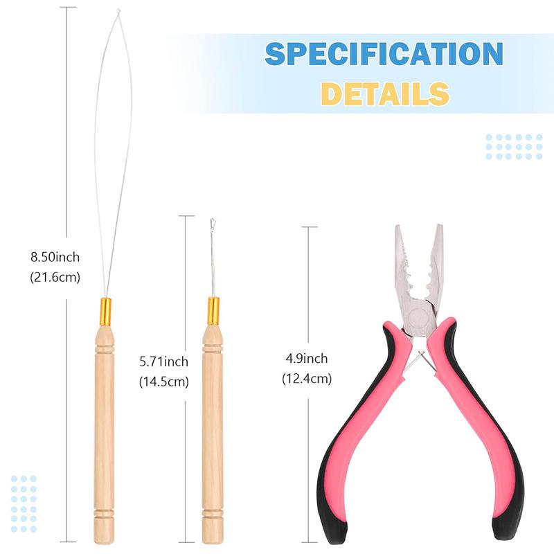 DIY Tool Pliers for Links Opener and Removal with 1000 Pcs Silicone Micro Ring links Beads Micro Links Hair Extensions Kit Hair
