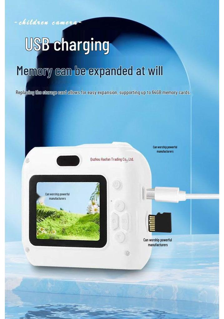 HD Dual Lens Digital Polaroid Camera for Students - Cute, Color Photo Transfer to Phone, Ideal for Parties (12MP)
