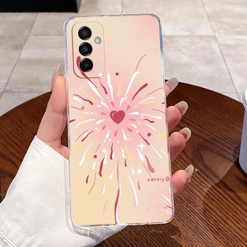 For Samsung Galaxy M13 Phone Case Aesthetic Cute Cat Fashion Transparent Soft Silicone Shell For Samsung M13 4G M 13 Back Covers
