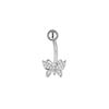 Titanium Navel Multiple Styles Butterfly Umbilical Jewelry Women'S  Perforated Jewelry Umbilical Nail