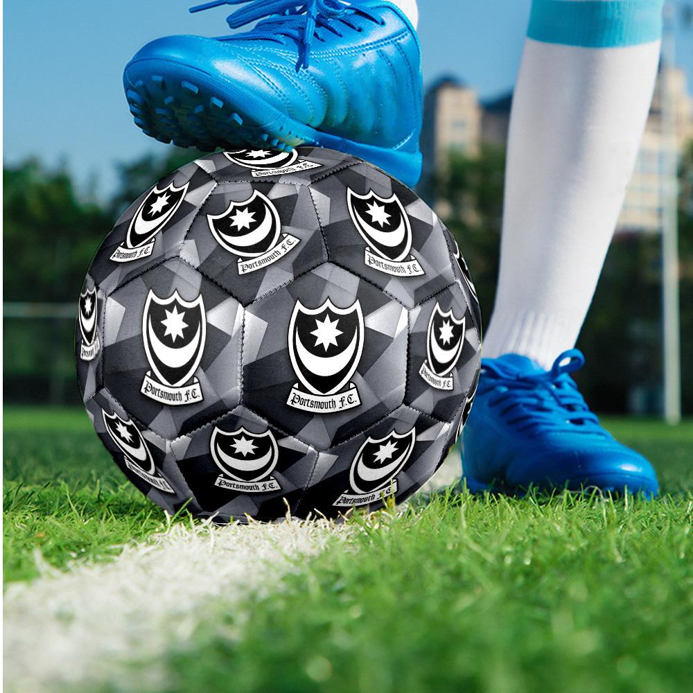 Portsmouth FC Size 5 Standard Football Durable Training Match Soccer Ball for Adult Outdoor Sports