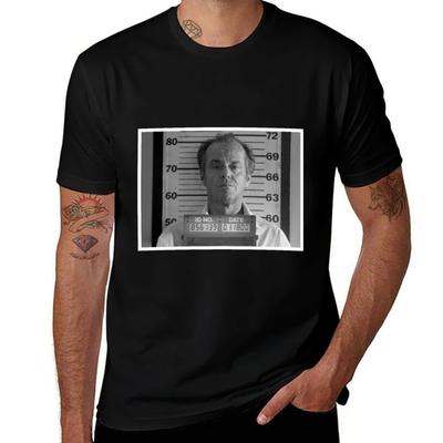 Jack Nicholson Mugshot TShirt Plus Size Basic Short Sleeve Top TShirt