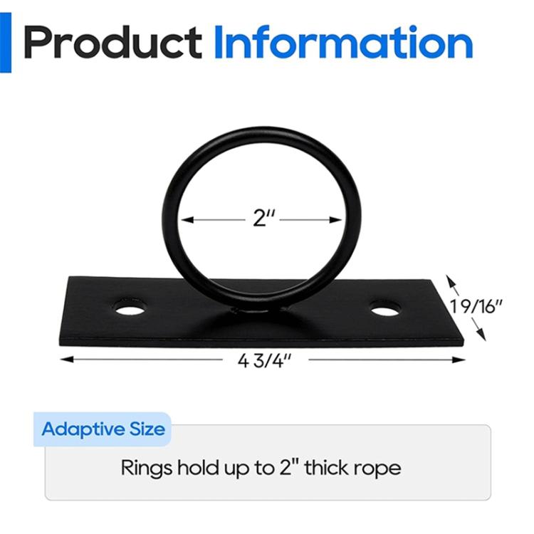 5 Pack Rope Fixing Ring Brackets Decorative Rope Wall / Ceiling Mount Hooks