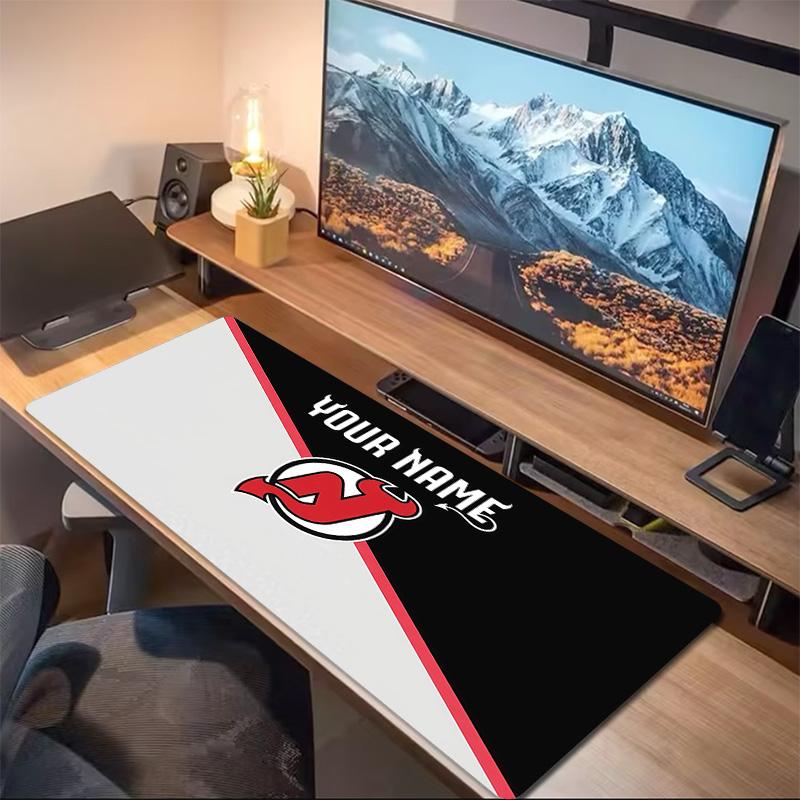 New Jersey Devils Print Cushion Non-slip Laptop Tablet Big Mousepad XXL Mat Mini PC Playmat With Lock edge