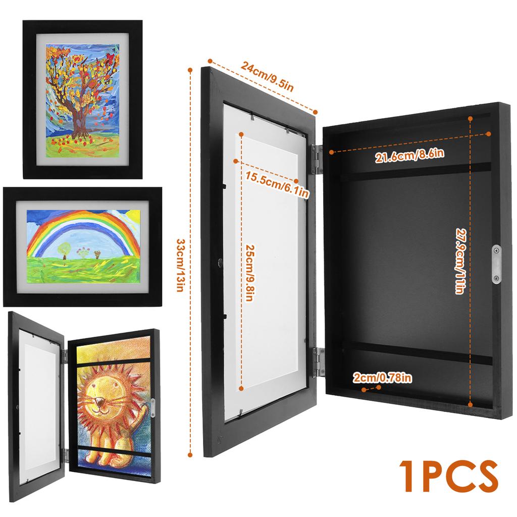 1/2/4Pcs Children Art Frames Front Open Changeable Kids Frametory for Poster Photo Drawing Paintings Pictures Display Home Decor
