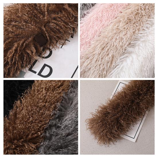 Plush Scarf with Magnetic Design Solid Color Women Thickened Warm Scarf Coat Accessory Daily Commuting Wear
