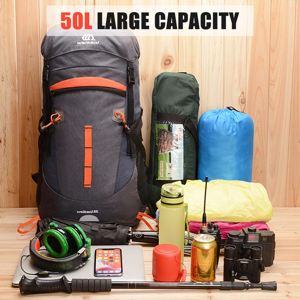 50 L Outdoor Sport Backpack Waterproof Mountaineering Backpack Large Capacity Sports Vest