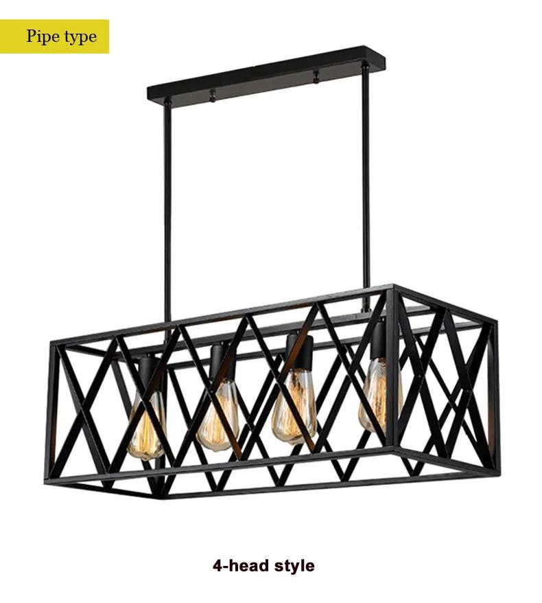 Винтажная люстра в американском стиле, индустриальное чердачное освещение ресторана, люстра, магазин одежды, украшение для дома, потолочный светильник