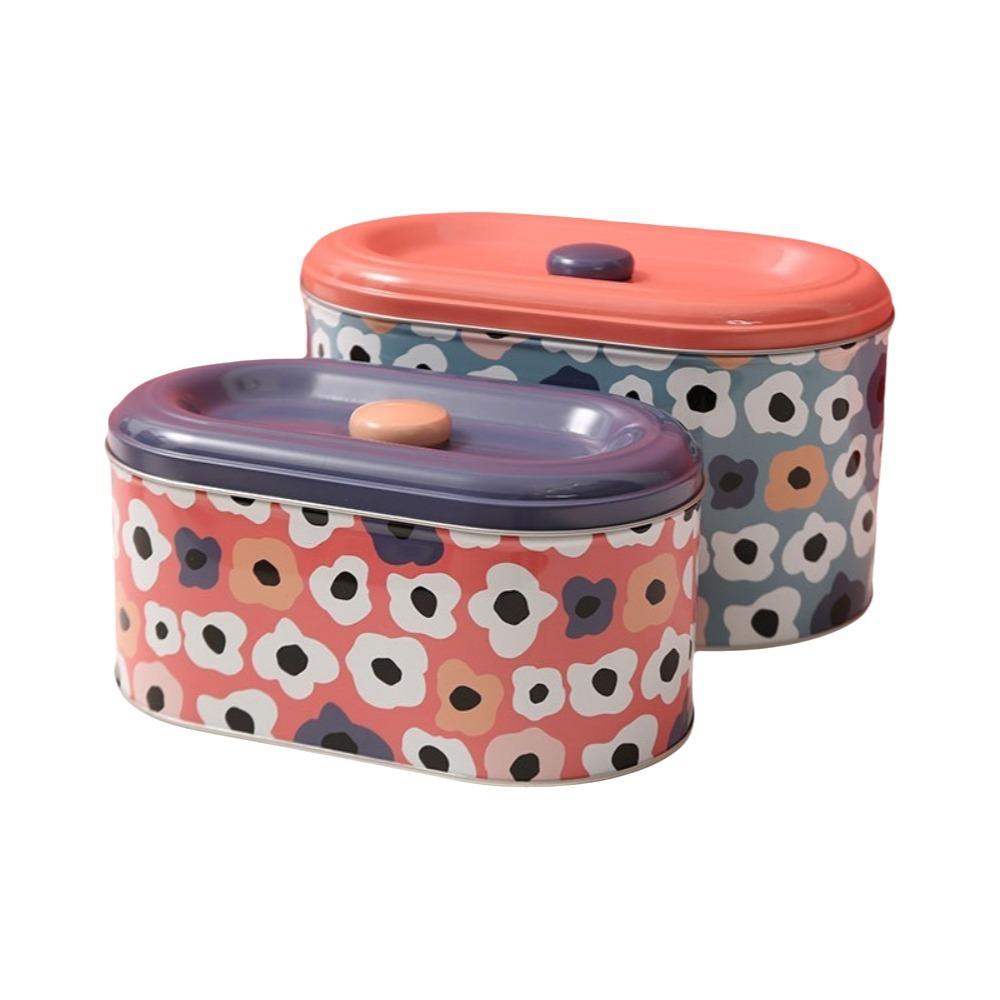 2PCS/SET European Style Tinplate Storage Box Large Capacity Candy Cookie Box Gift Boxes Living Room