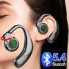 Bluetooth 5.4 Earphone Single Ear Earhooks Sports Headphone 360° Rotatable Wireless Earbud with Microphone