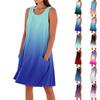 Summer Dresses For Women Loose Beach Vacation Casual Sleeveless Sundresses With Pockets Tank Dress