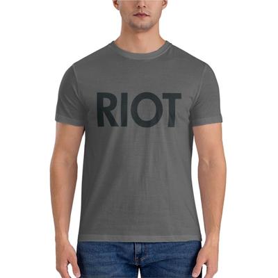 Мужская футболка Riot (черный) Классическая футболка смешная футболка футболки для спортивных фанатов мужские футболки с графикой упаковка мужские футболки лето