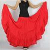 Women Long Skirts Candy Colors Cotton Falda Female Casual Beach Bohemia Ruffles Maxi Skirt