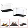 Transparent Model Display Box Storage Box for Toy Figures Acrylic Clear for 1/18 Diecast Model Black Base Dustproof Storage Box Model