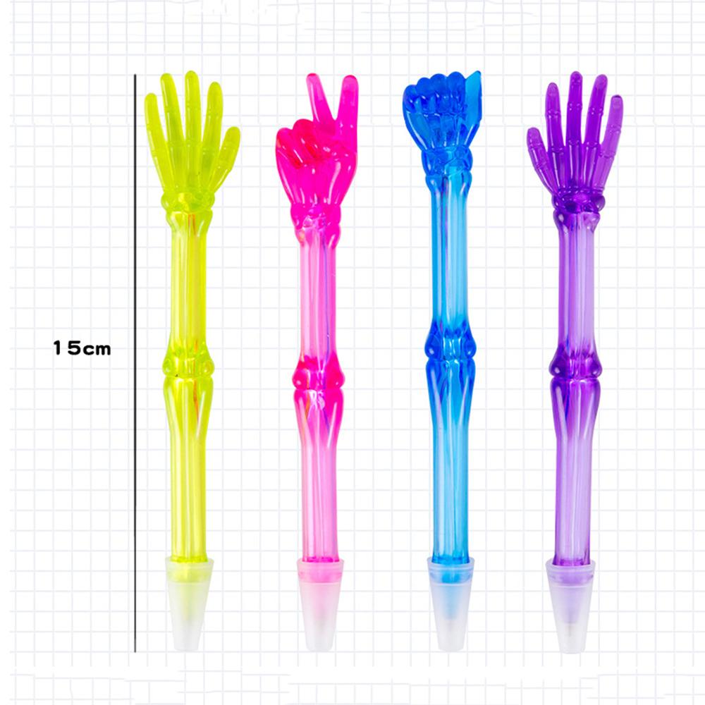 1 шт. Творческий Finger Bones Шариковая ручка Kawaii Камень Бумага Ножницы Шариковые ручки Канцелярские принадлежности Офис Школьные принадлежности Новинка Смешной