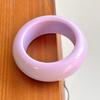 Bohemian Round Wide Bracelet Solid Color Retro  Hand Ring Cute Acrylic Bangle  Decoration