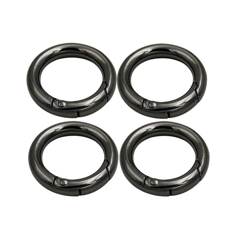 3 Pcs Metal Round Carabiner Spring Snap Clips Hook Keychain Keyring Backpack Buckle