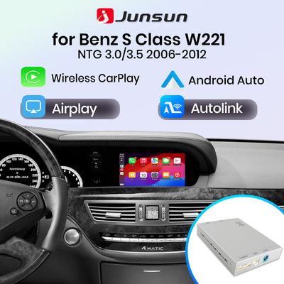 Wireless CarPlay Android Auto Decoder Box for Mercedes Benz S Class W221 NTG 3.0/3.5 2006-2012 Reverse Camera Navigation