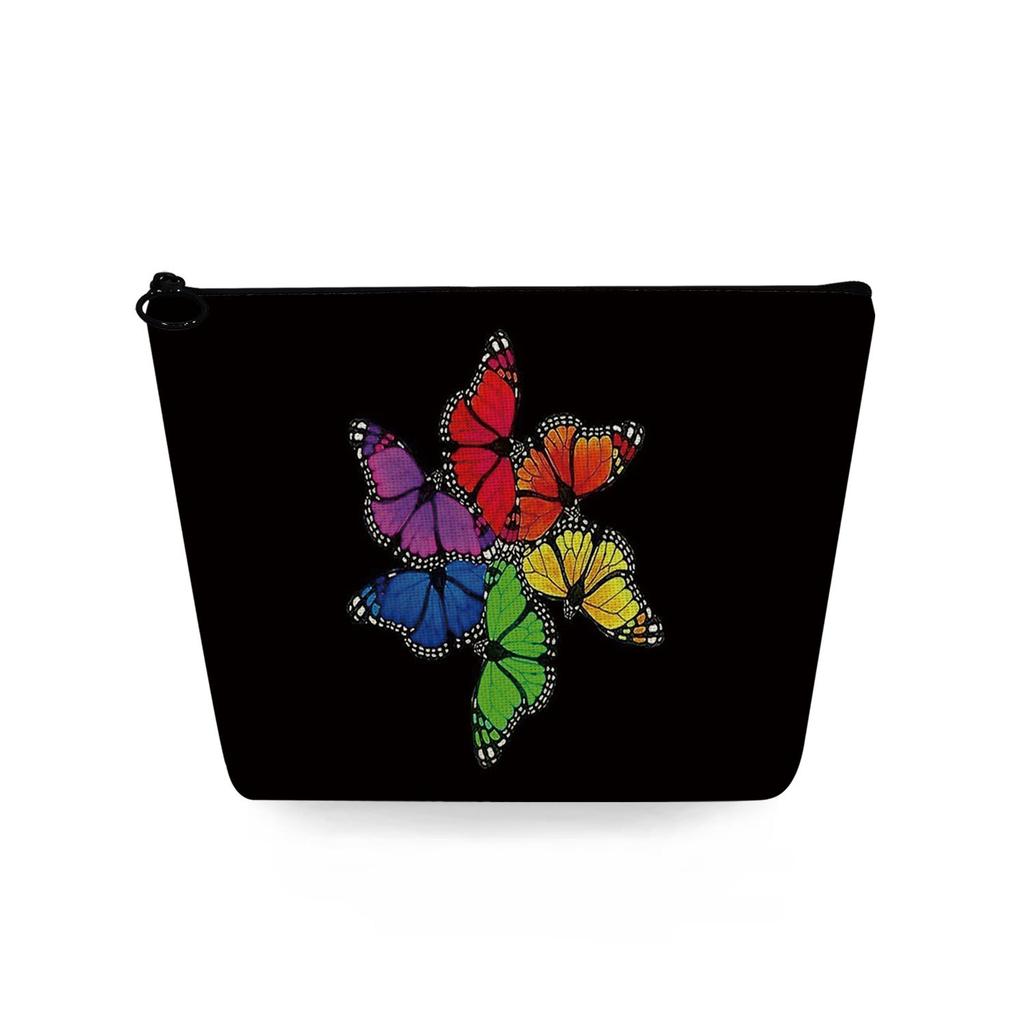 Women Butterfly Print Cosmetic Bag Toiletries Organize Travel Storage Case 6722 KTB