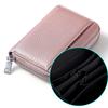 Multi-Compartment RFID Blocking Leather Coin Purse, Japanese Style Zipper Change Wallet with Card Slots, New Women Small Wallet