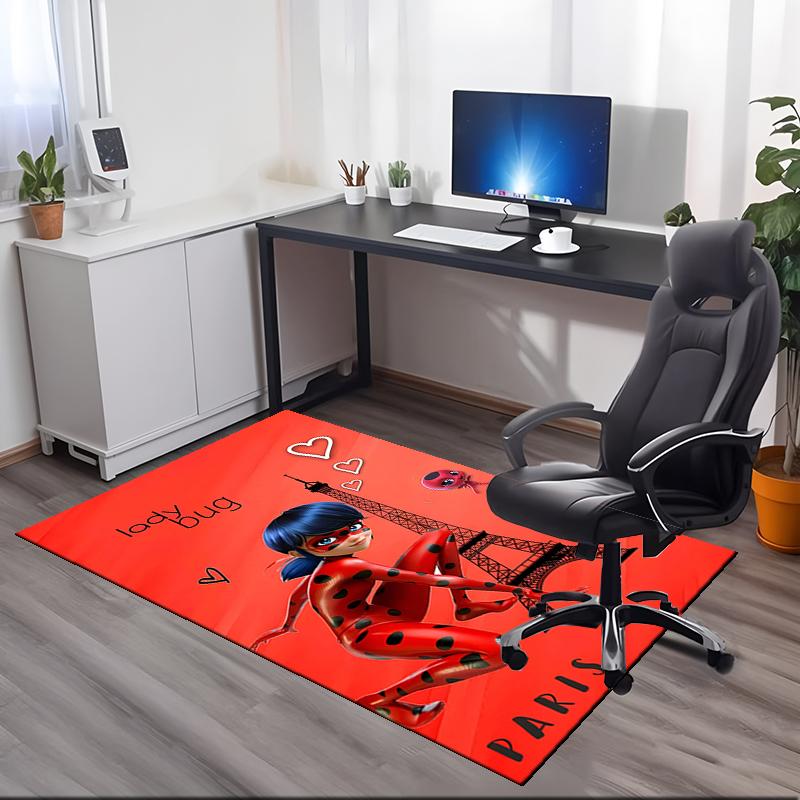 Ladybug Printed Carpetrugfor Office Chair Living Room Bedroom Kitchen Room Decor Gifts