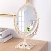 Desktop Home Can Stand Makeup Mirror Retro Palace Style Table Top Rotatable Dormitory Student Makeup Mirror