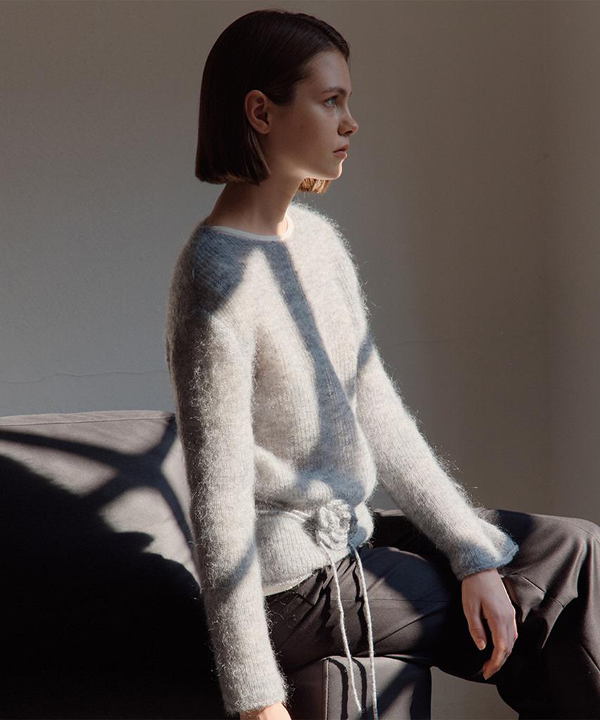 Брошь Deomago Hazzi Knit_Серый