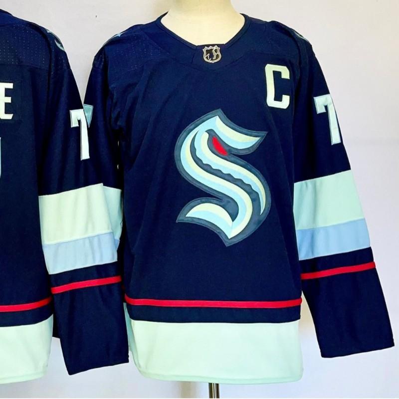 Mens Womens Ice Hockey Practice Jersey Long Sleeve Training Shirt NHL Team Style Utah Grizzlies Devils Kraken Blue Jackets