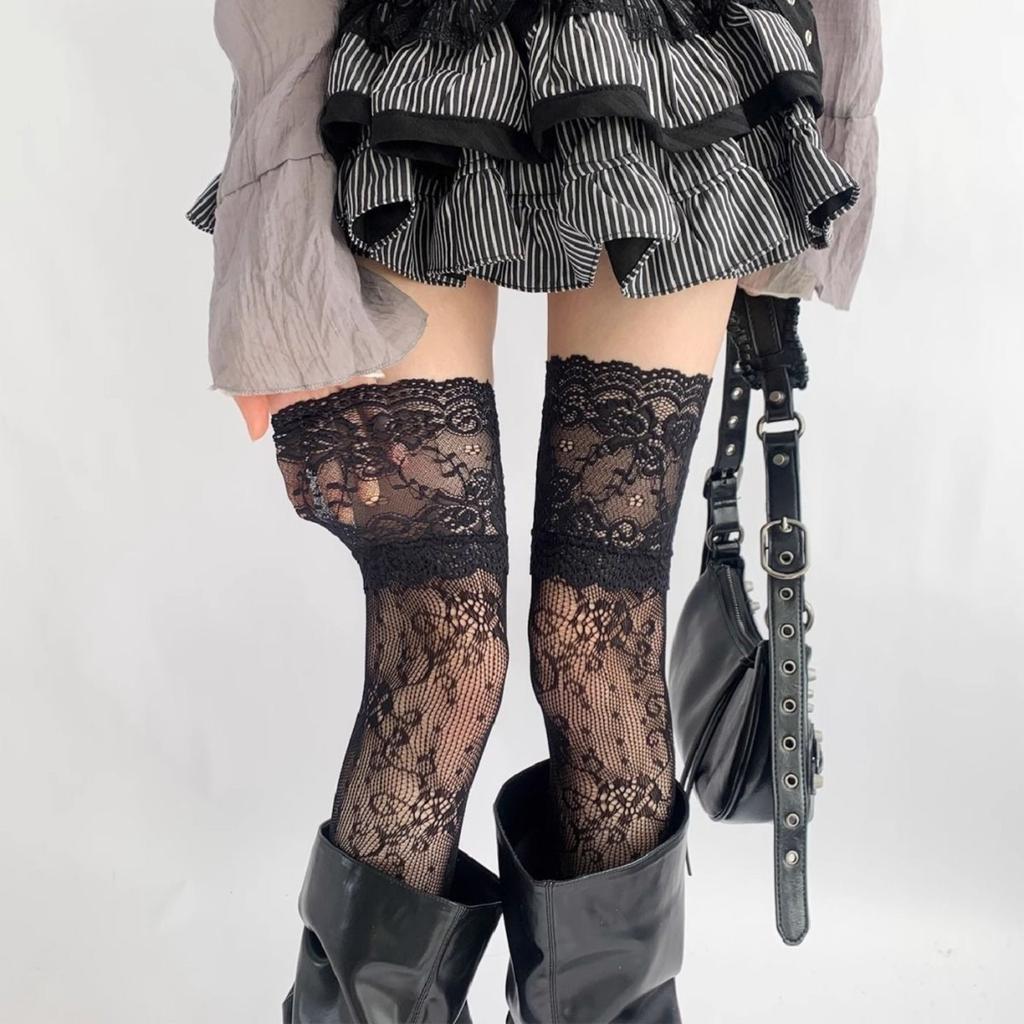 Over The Knee High Stockings Lace Socks Lace Lace Sexy Hollow Ultra-thin