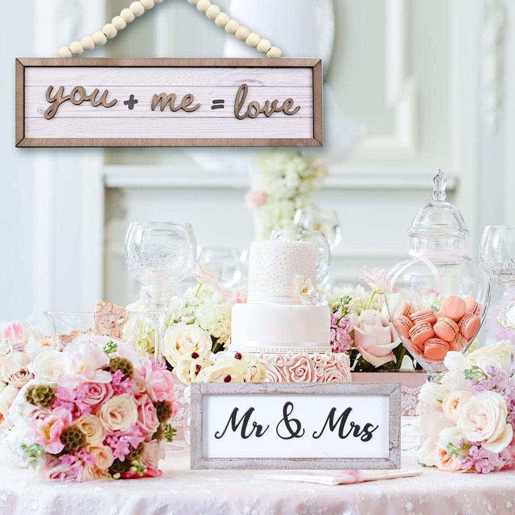 Wooden Hanging Sign Wood Plaque Wedding Anniversary Wall Art For Kitchen Living Room Bedroom Decor