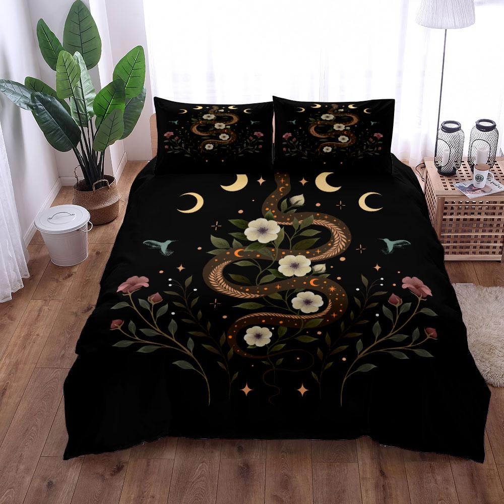 Olive Garden N Serpent Mystery Duvet Cover Set King Queen Double Full Twin Single Size Bed Set