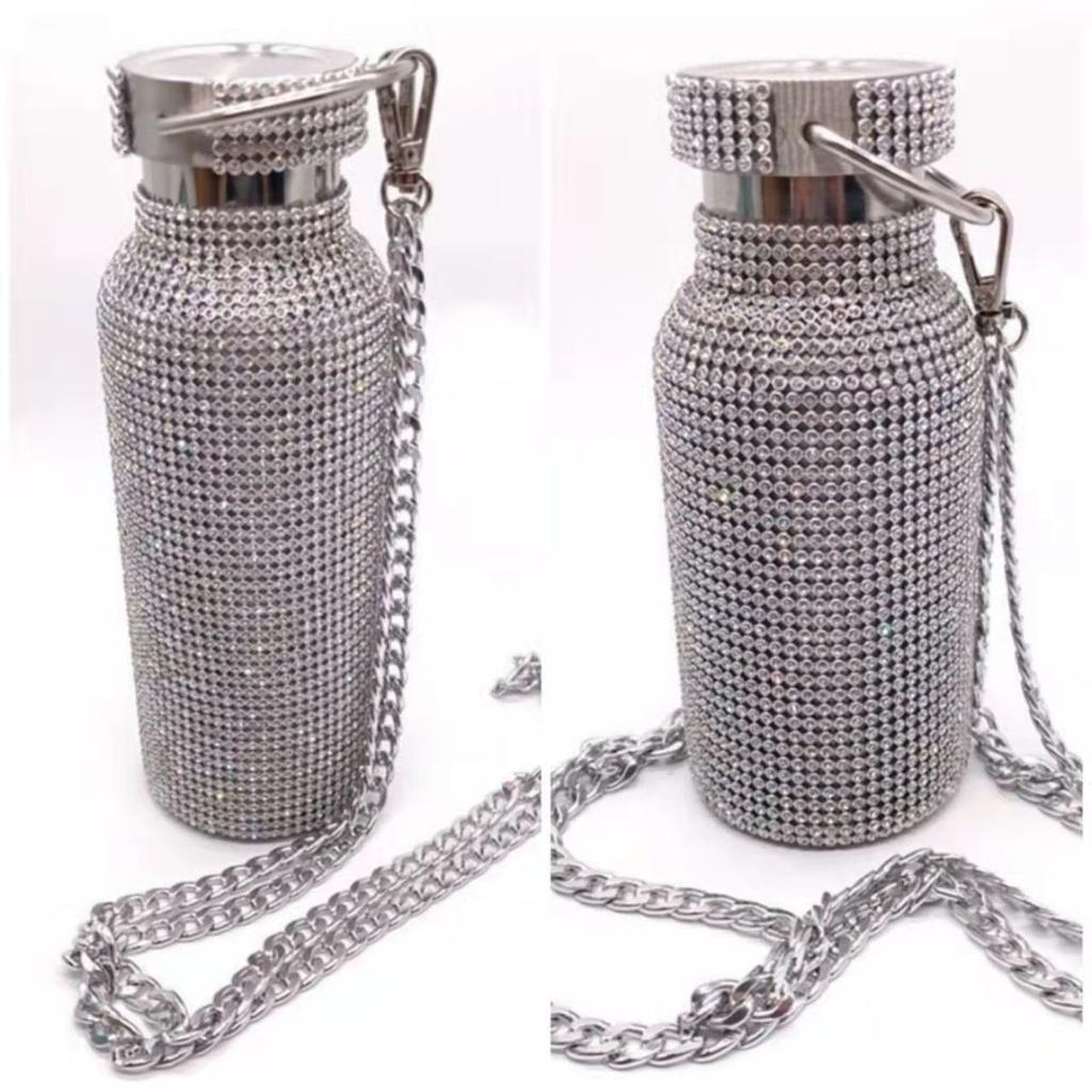 350 мл/500 мл Алмазный термос с изоляцией и стразами, вакуумная чашка, колба из нержавеющей стали, чайник для питья