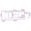 TV Stand 130 x 33 x 47 cm Reclaimed Wood Look Engineered Wood